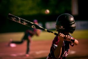 Kids playing baseball